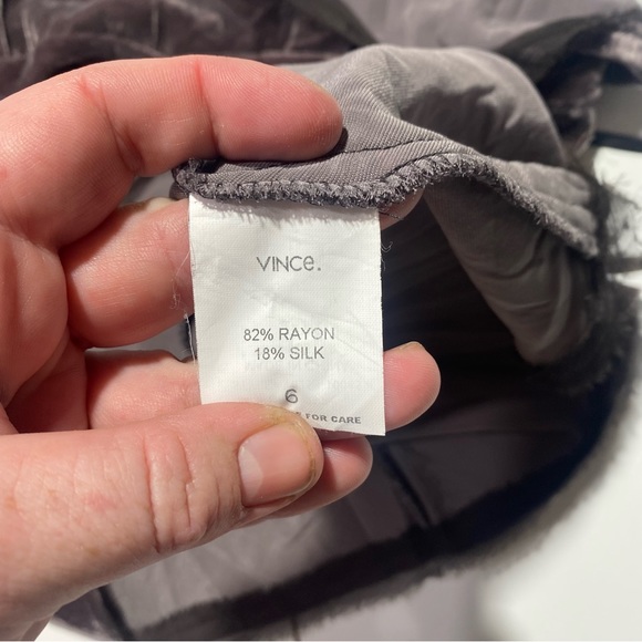 Vince Vintage Y2K Vintage Silk Rayon Velvet Camisole Tank With Tulle Trim NWT 6 - Picture 10 of 14